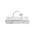 Chain Link 2" [1 7/8" OD] x 6" Wooden Fence to Post Line Adapter (Galvanized Pressed Steel)