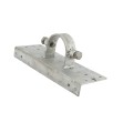 Chain Link 2" [1 7/8" OD] x 8" Wooden Fence to Post Line Adapter (Galvanized Pressed Steel)