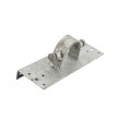 Chain Link 2" [1 7/8" OD] x 8" Wooden Fence to Post Line Adapter (Galvanized Pressed Steel)
