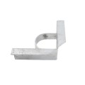 Chain Link 3" [2 7/8" OD] x 8" Wooden Fence to Post Corner Adapter (Galvanized Pressed Steel)