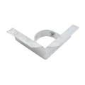 Chain Link 3" [2 7/8" OD] x 8" Wooden Fence to Post Corner Adapter (Galvanized Pressed Steel)