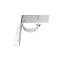 Chain Link 3" [2 7/8" OD] x 8" Wooden Fence to Post Corner Adapter (Galvanized Pressed Steel)