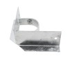 Chain Link 3" [2 7/8" OD] x 8" Wooden Fence to Post Corner Adapter (Galvanized Pressed Steel)