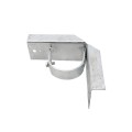 Chain Link 3" [2 7/8" OD] x 8" Wooden Fence to Post Corner Adapter (Galvanized Pressed Steel)