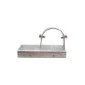 Chain Link 3" [2 7/8" OD] x 8" Wooden Fence to Post End Adapter (Galvanized Pressed Steel)