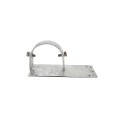 Chain Link 3" [2 7/8" OD] x 8" Wooden Fence to Post End Adapter (Galvanized Pressed Steel)