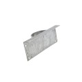 Chain Link 3" [2 7/8" OD] x 8" Wooden Fence to Post End Adapter (Galvanized Pressed Steel)