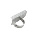 Chain Link 3" [2 7/8" OD] x 8" Wooden Fence to Post End Adapter (Galvanized Pressed Steel)