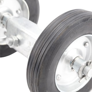 6" Rolling Gate Carrier Wheels - Double Wheel Set For Chain Link Fence Gates