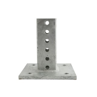 2" x 2" Square Sign Post Floor Anchor Flange Sign Post Mounting Base ...
