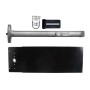 Chain Link DAC Standard Exit Bar Kit with 48" Detex Advantex Alarmed Bar with 12" Tall Black Plate
