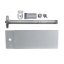 Chain Link DAC Premium Exit Bar Kit with 48" Detex Advantex Bar with Electric Latch Retraction & 12" Tall Silver Plate