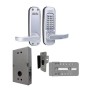Chain Link DAC Single-Sided Heavy-Duty Combination Lock & Lever Handle Kit with Steel Box & Silver Receiver