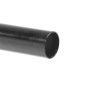 Chain Link Black 10' 6" Long x 1 3/8" Round Residential Fence Swedged End Pipe Tubing [0.065" Wall] (Black Powder-Coated Steel)