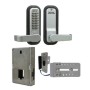 Chain Link DAC Single-Sided Combination Lock & Lever Handle Kit with Aluminum Box & Silver Receiver