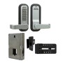 Chain Link DAC Dual-Sided Combination Lock & Lever Handle Kit with Steel Box & Black Receiver