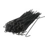 Chain Link 8 1/4" Long Black Fence Ties [100 Quantity] for 2 1/2" [2 3/8" OD] Posts - Fence Ties (Aluminum)
