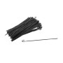 Chain Link 12" Long for 4" [4" OD] Posts x 9 Gauge (11 Gauge Core) Hook Black Fence Ties [100 Pack] - (Vinyl Coated)