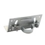Rackable Chain Link 1 5/8" [1 5/8" OD] x 6" Adjustable Wooden Fence to Post Line Adapter (Galvanized Pressed Steel)