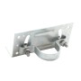 Rackable Chain Link 2" [1 7/8" OD] x 6" Adjustable Wooden Fence to Post Line Adapter (Galvanized Pressed Steel)