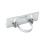 Chain Link Rackable 3" [2 7/8" OD] x 6" Adjustable Wooden Fence to Post Line Adapter (Galvanized Pressed Steel)