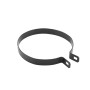 Chain Link 6 5/8" [6 5/8" OD] Beveled Black Brace Band [12 Gauge] - Rail End Band (Galvanized Steel)