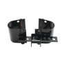 Heavy Duty Protector Industrial Pad Lockable Double Drive Gate Latch for 2" Gate Frames (Powder Coated Black)