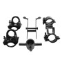 Chain Link Black Industrial Latch Kit For 1 5/8" - 2" Round Gate Frames (Hot Dip Galvanized Malleable Steel)