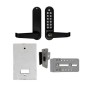 Chain Link DAC Single-Sided Combination Lock & Lever Handle Kit with Key, Steel Box, & Silver Receiver