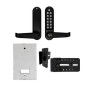 Chain Link DAC Dual-Sided Combination Lock & Lever Handle Kit with Key, Steel Box, & Black Receiver