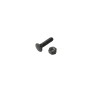 Chain Link 3/8" x 1 1/4" Carriage Bolt & Nut (HDG & Powder Coated Black)