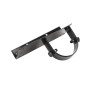 Chain Link 2 1/2" [2 3/8" OD] x 6" Wooden Fence to Post End Adapter (Powder Coated Black HDG Galvanized Pressed Steel)