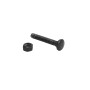 Chain Link 5/16" x 2" Carriage Bolt & Nut (HDG & Powder Coated Black)