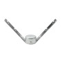 Chain Link 6 5/8" Corner Post 6 Strand 45 Degree Barb Wire Arm - Terminal Post Barb Arm (Galvanized Steel)