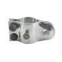 2 1/2" (2 3/8" OD) Industrial Round Post Collar Hinge - Back Bolt Style Gate Hinge (Set Screw) HDG Pressed Steel - CHBB-212