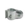 2 1/2" (2 3/8" OD) Industrial Round Post Collar Hinge - Hook & Eye Interlocking Style Gate Hinge (Set Screw) HDG Pressed Steel - CHHE-212