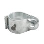 3 1/2" (3 1/2" OD) Industrial Round Post Collar Hinge - Hook & Eye Interlocking Style Gate Hinge  (Set Screw) HDG Pressed Steel - CHHE-312