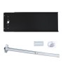 Chain Link Fence Gate DAC 42" Black Standard Panic Exit Bar Kit with Mounting Plate (Galvanized Steel)