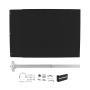 Chain Link Fence Gate DAC 42" Black Standard Exit Bar Kit with Adjustable Mounting Plate (Aluminum)