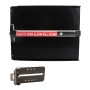 Chain Link Fence Gate DAC 36" Black Detex Standard Alarmed Exit Bar Kit with Adjustable Mounting Plate (Anodized Aluminum)
