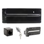 Chain Link Fence Gate DAC 48" Black Detex Superior Exit Bar Kit with Mounting Plate and Lock Box (Anodized Aluminum)
