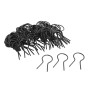 EZ Twist 1 3/8" OD x 8 Gauge (9 Gauge Core) Preformed Steel Tie Wire - Fence Ties - 100 Pack (Black Vinyl Coated) (Fence Ties)