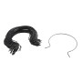EZ Twist 6 5/8" x 8 Gauge (9 Gauge Core) Preformed Galvanized Steel Tie Wires - 50 Pack (Black Vinyl Coated) - EZTT658X9-BLACK