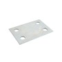 Chain Link 1/4" x 4" x 6" Weldable Surface Mount Floor Flange - Base Plate (Hot Dip Galvanized Steel) 4 Hole 5/8"