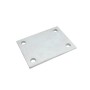 Chain Link 3/8" x 6" x 8" Weldable Surface Mount Floor Flange - Base Plate (Hot Dip Galvanized Steel)  4 Hole 5/8"