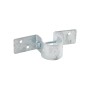 11-Gauge Wood to Steel 1 5/8" Pipe Grip Tie 1 5/8" Round Post to Wood Fence Bracket - Galvanized 