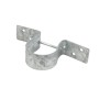 Wood to Steel Pipe Grip Tie 3"  (2 7/8") Round Post to Wood Fence Bracket - Galvanized