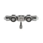 Chain Link 4-Wheel Truck Assembly Includes 2" [1 7/8" OD] Guide Wheels and 2" Standard Bearings (Galvanized Steel)