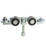 Chain Link 4-Wheel Truck Assembly Includes 2" [1 7/8" OD] Guide Wheels and 2" Standard Bearings (Galvanized Steel)