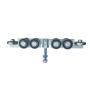 Chain Link 8-Wheel Titan Truck Assembly Includes 2" [1 7/8" OD] Guide Wheels and 2" Standard Bearings (Galvanized Steel)